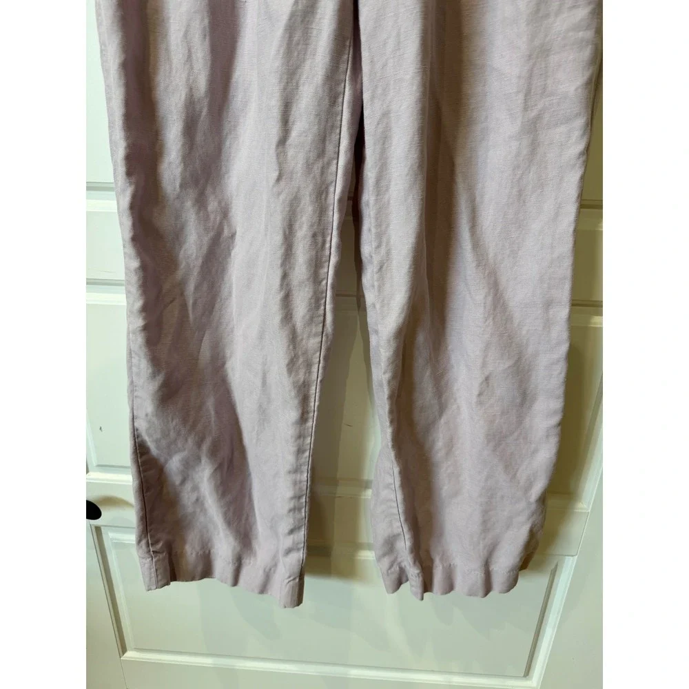 Wilfred Lavender Purple Effortless Pant High Waisted Linen Blend 10 Minimalist